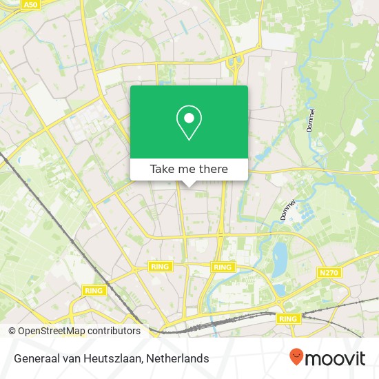 Generaal van Heutszlaan, 5623 HB Eindhoven map