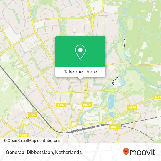 Generaal Dibbetslaan, 5623 HA Eindhoven map