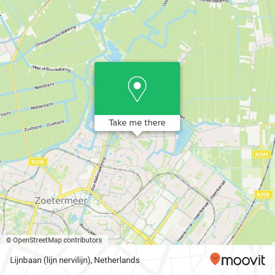 Lijnbaan (lijn nervilijn), 2728 BK Zoetermeer map