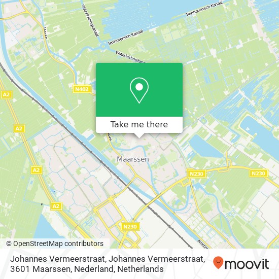 Johannes Vermeerstraat, Johannes Vermeerstraat, 3601 Maarssen, Nederland Karte