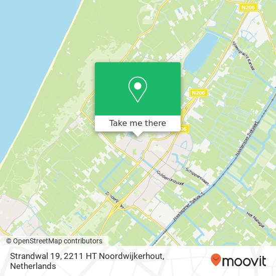 Strandwal 19, 2211 HT Noordwijkerhout map