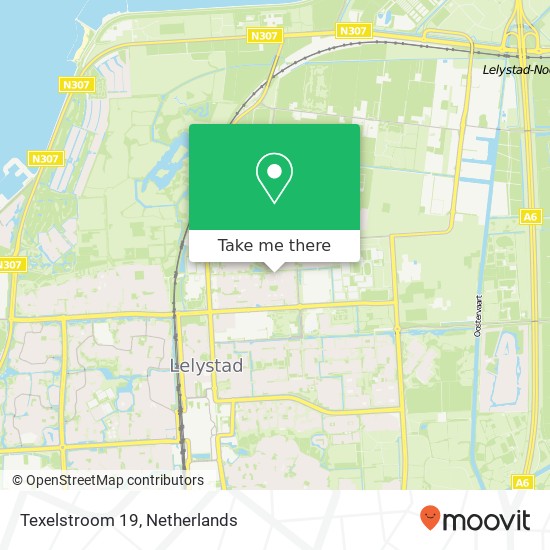 Texelstroom 19, 8223 XJ Lelystad Karte
