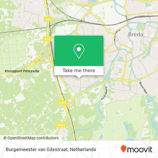 Burgemeester van Gilsstraat, 4813 Breda map