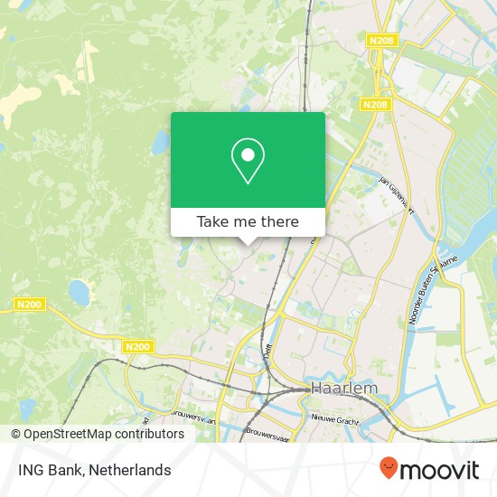 ING Bank, Bloemendaalseweg 42 map