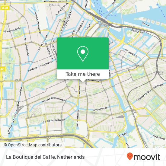 La Boutique del Caffe, Eerste Jacob van Campenstraat 38 map