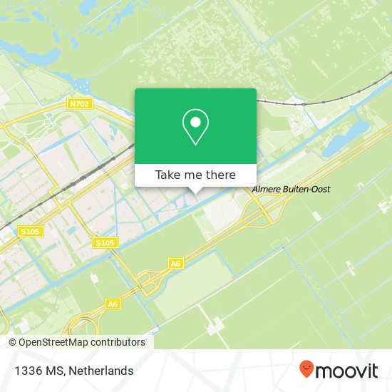 1336 MS, 1336 MS Almere, Nederland map