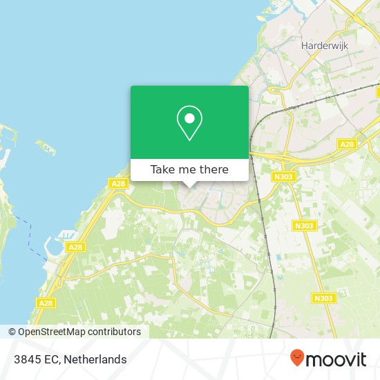 3845 EC, 3845 EC Harderwijk, Nederland map