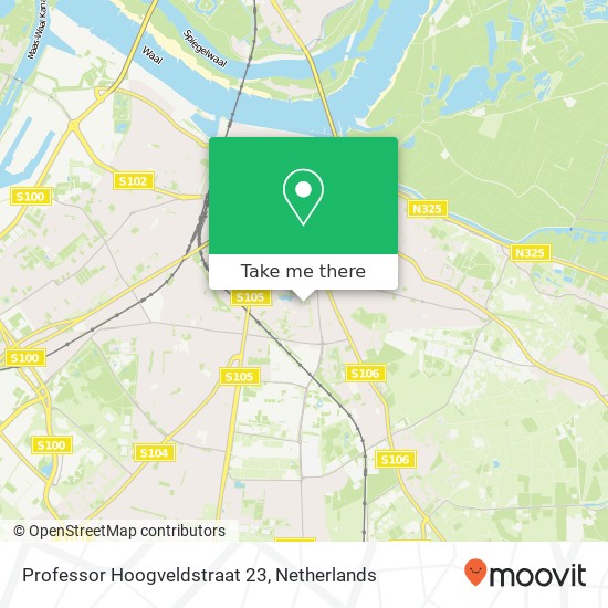 Professor Hoogveldstraat 23, 6524 PK Nijmegen map