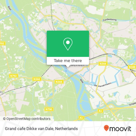 Grand cafe Dikke van Dale, Nieuwe Markt 37 map