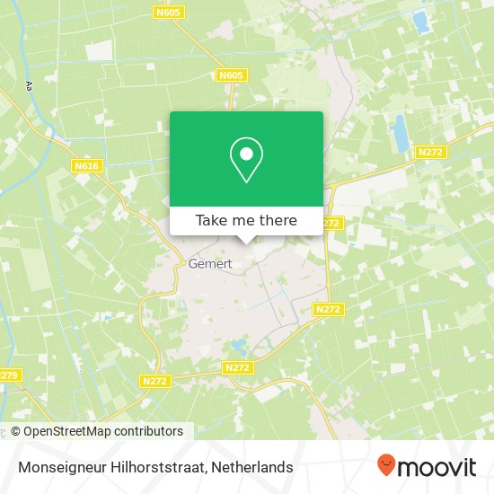 Monseigneur Hilhorststraat, 5421 Gemert Karte