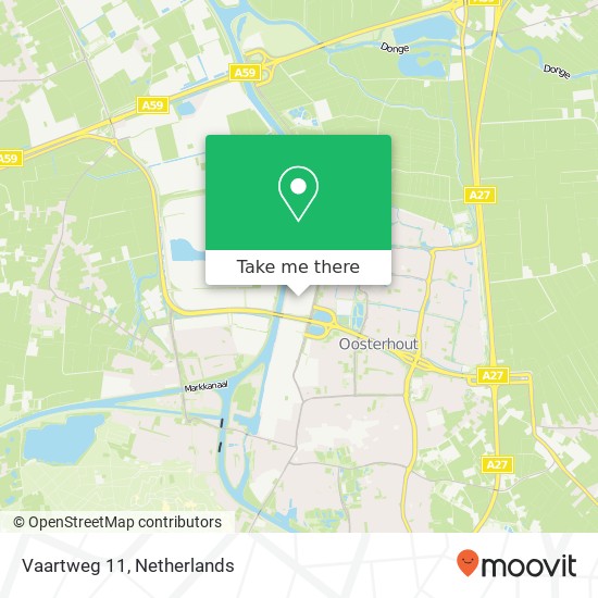 Vaartweg 11, Vaartweg 11, 4905 BK Oosterhout, Nederland Karte