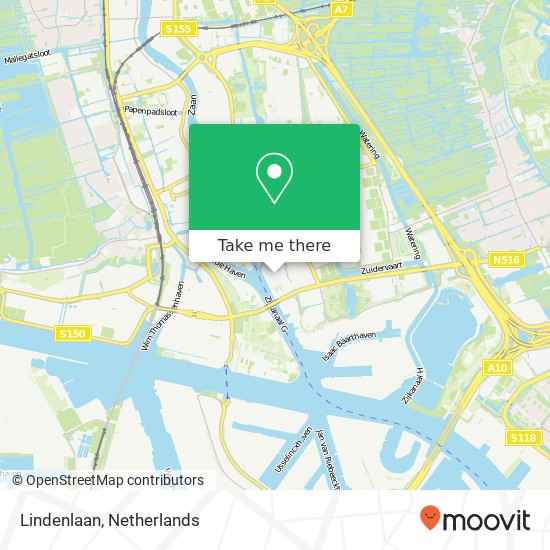 Lindenlaan, Lindenlaan, 1505 Zaandam, Nederland Karte