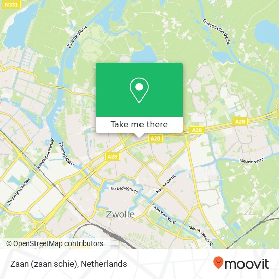 Zaan (zaan schie), 8032 AA Zwolle map