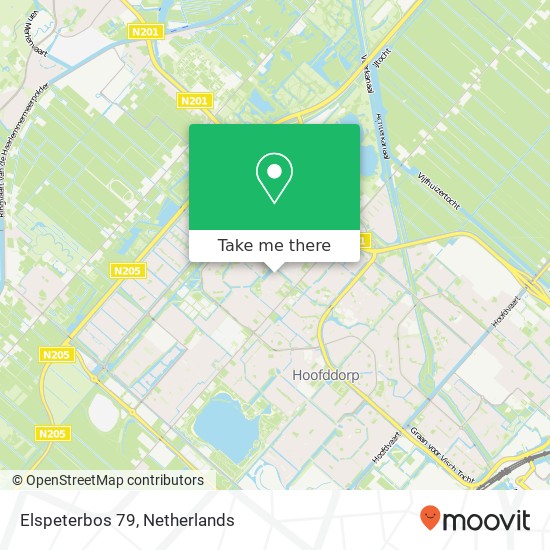 Elspeterbos 79, 2134 LB Hoofddorp map