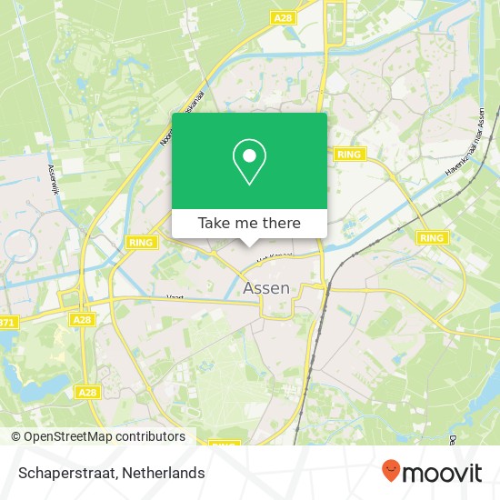 Schaperstraat, 9402 BD Assen map