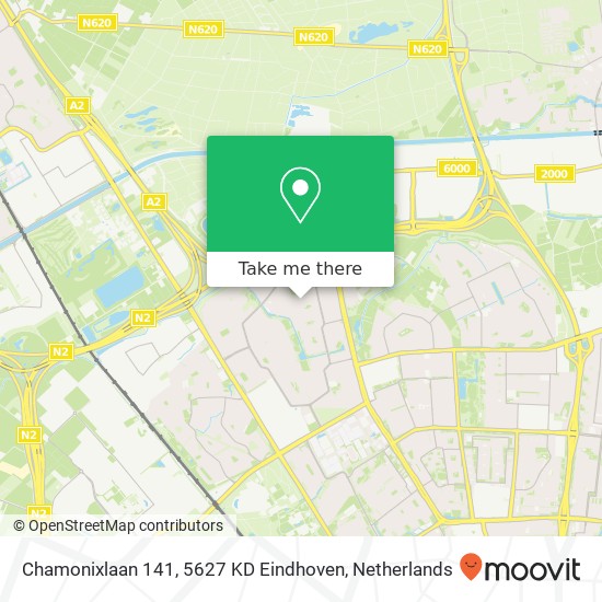 Chamonixlaan 141, 5627 KD Eindhoven Karte