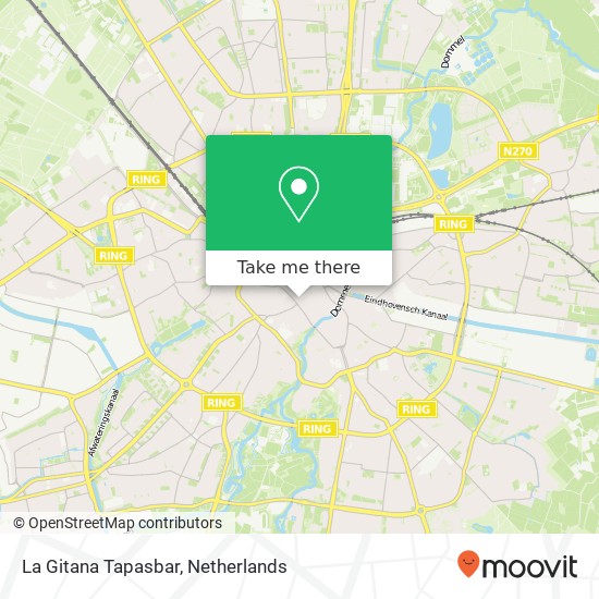 La Gitana Tapasbar, Kerkstraat 36 map