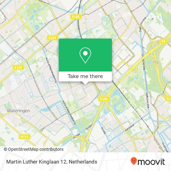 Martin Luther Kinglaan 12, 2286 AK Rijswijk map