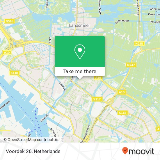 Voordek 26, 1034 ST Amsterdam map