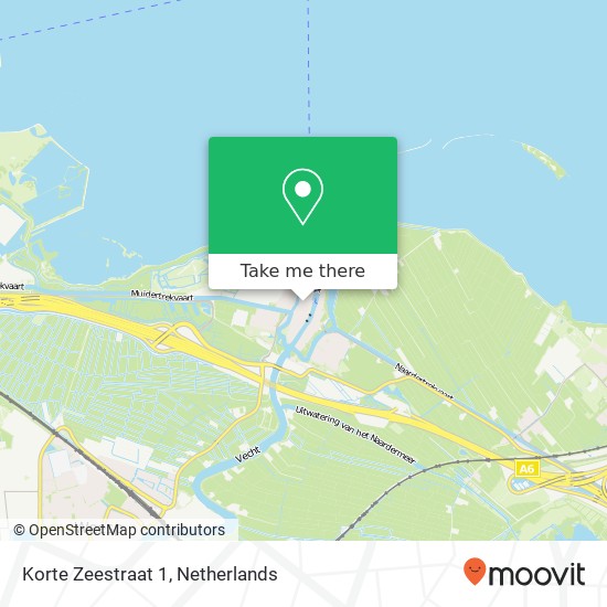 Korte Zeestraat 1, 1398 BH Muiden Karte