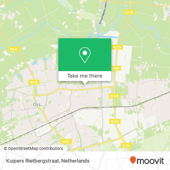 Kuipers Rietbergstraat, 5348 RR Oss map