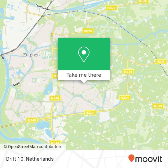 Drift 10, 7232 CB Warnsveld map