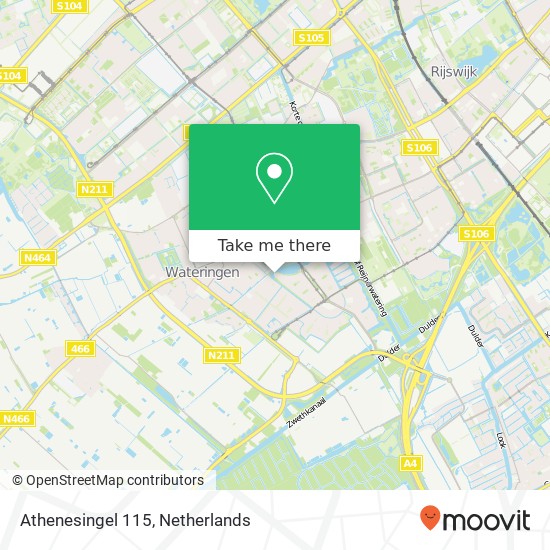 Athenesingel 115, 2548 TJ Den Haag map