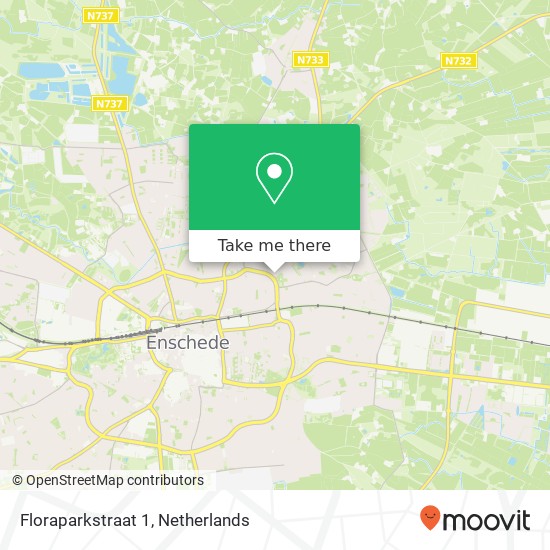 Floraparkstraat 1, 7531 XD Enschede map