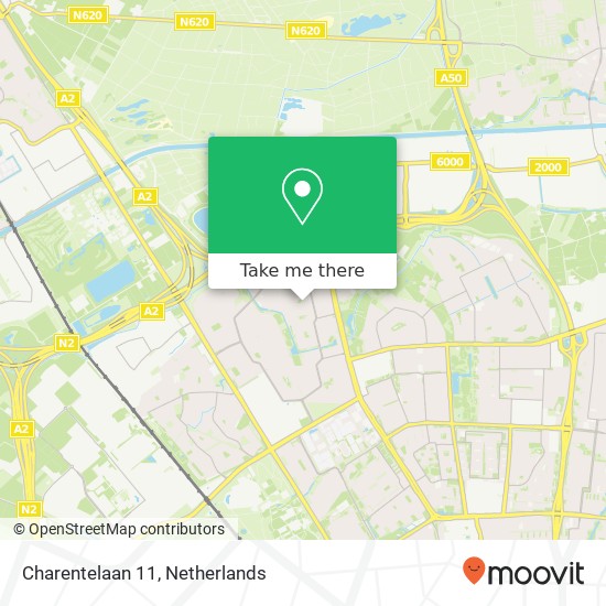 Charentelaan 11, 5627 NJ Eindhoven Karte