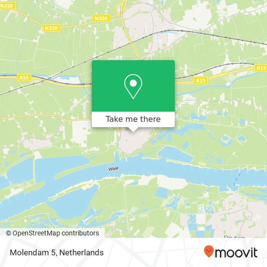 Molendam 5, 4051 BG Ochten Karte