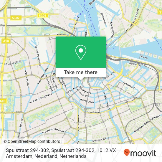 Spuistraat 294-302, Spuistraat 294-302, 1012 VX Amsterdam, Nederland Karte