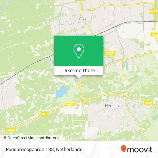Ruusbroecgaarde 183, 5343 JM Oss map
