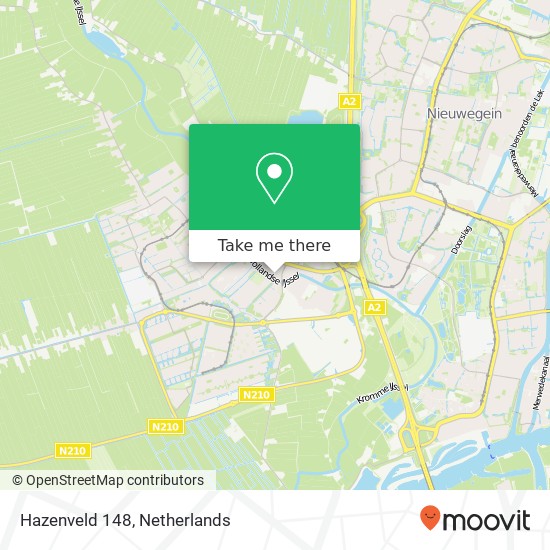 Hazenveld 148, Hazenveld 148, 3402 BL IJsselstein, Nederland Karte