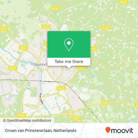 Groen van Prinstererlaan, 7003 BK Doetinchem map