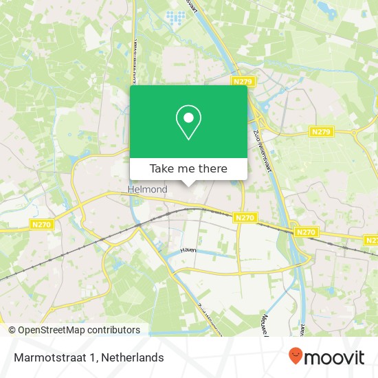 Marmotstraat 1, 5701 DE Helmond map