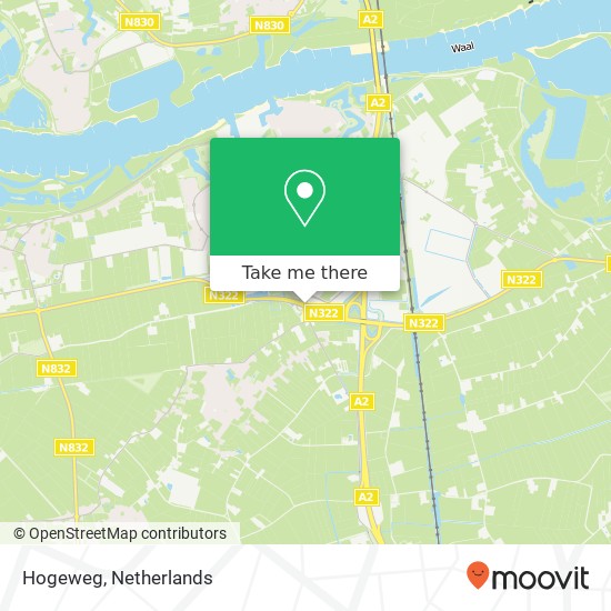 Hogeweg, 5302 XC Zaltbommel Karte