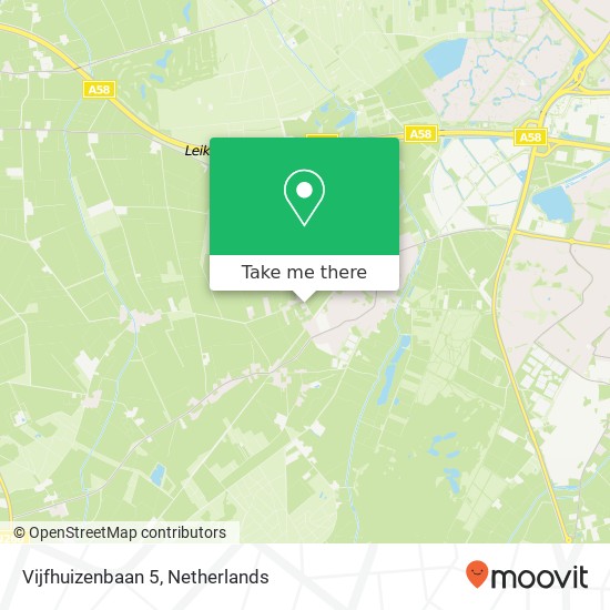 Vijfhuizenbaan 5, Vijfhuizenbaan 5, 5133 NH Riel, Nederland map