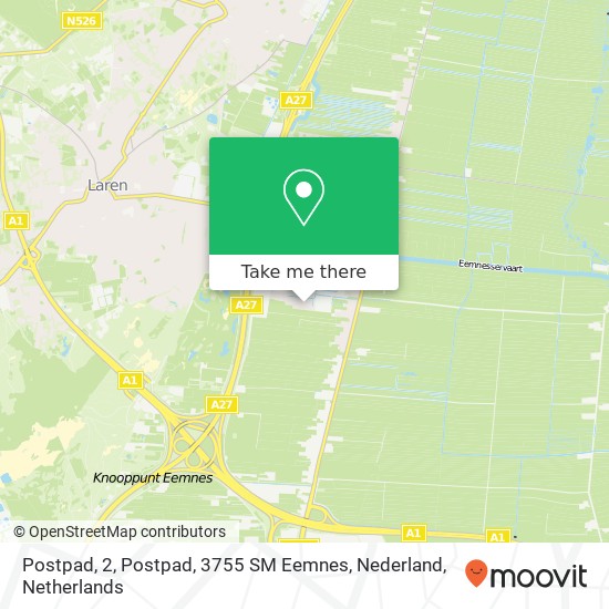 Postpad, 2, Postpad, 3755 SM Eemnes, Nederland map