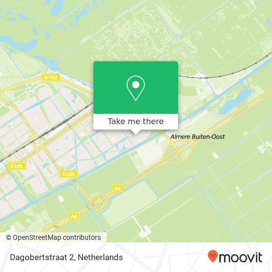 Dagobertstraat 2, 1336 ZD Almere-Buiten map