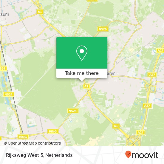 Rijksweg West 5, 1251 CJ Laren map
