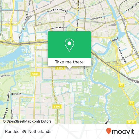 Rondeel 89, 1082 MB Amsterdam Karte