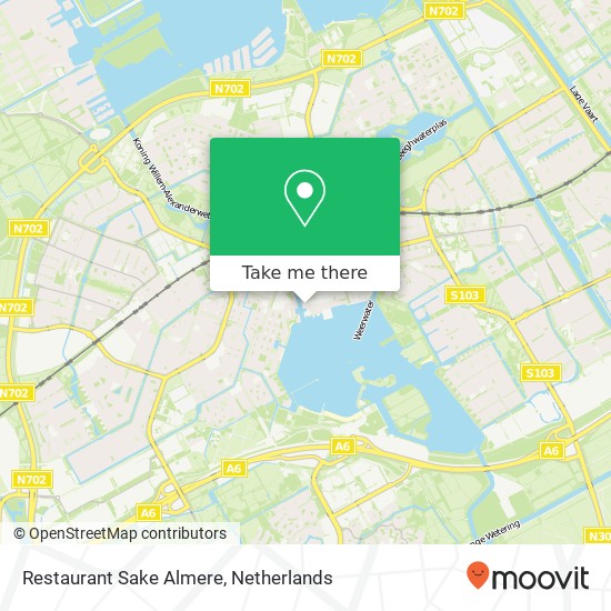 Restaurant Sake Almere, Brouwerstraat 15 Karte