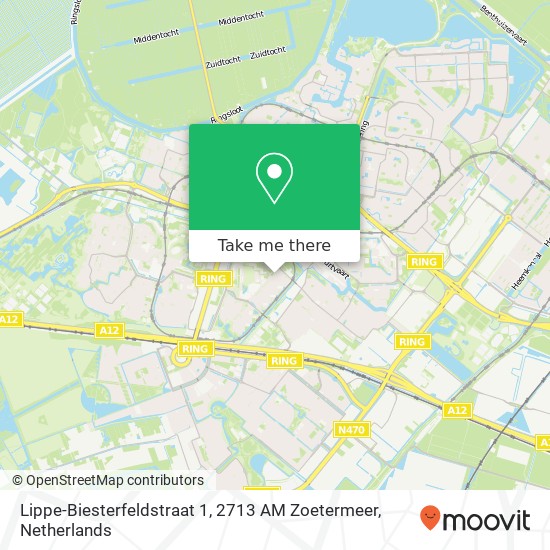 Lippe-Biesterfeldstraat 1, 2713 AM Zoetermeer map