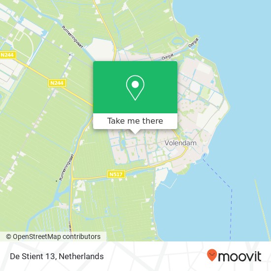 De Stient 13, De Stient 13, 1132 BE Volendam, Nederland map