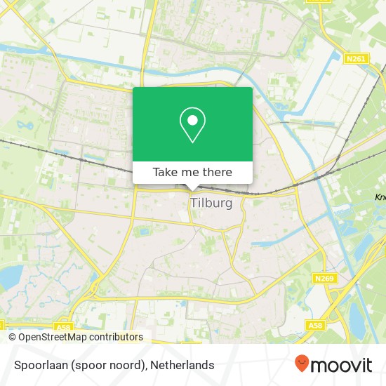 Spoorlaan (spoor noord), 5038 EG Tilburg map