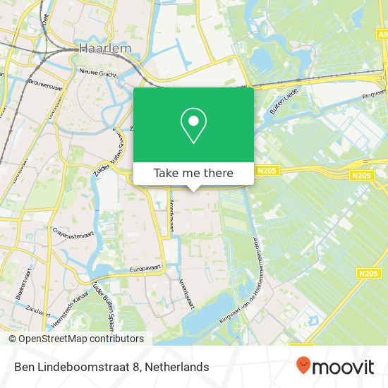Ben Lindeboomstraat 8, 2035 ST Haarlem map