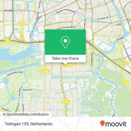 Teilingen 155, Teilingen 155, 1082 JS Amsterdam, Nederland map