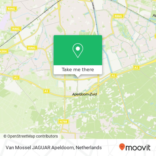 Van Mossel JAGUAR Apeldoorn, Oude Apeldoornseweg 40 map