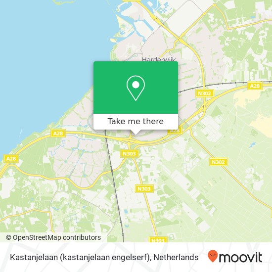 Kastanjelaan (kastanjelaan engelserf), 3843 BE Harderwijk Karte