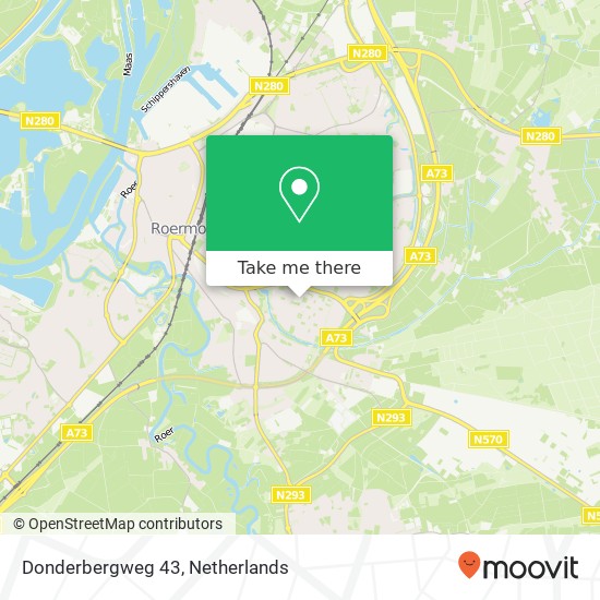 Donderbergweg 43, 6044 SX Roermond Karte
